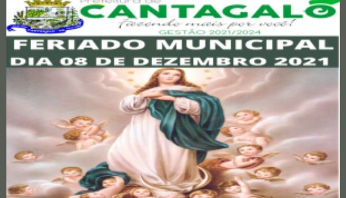 Cantagalo – Decreto de feriado municipal dia 08 de dezembro de 2021